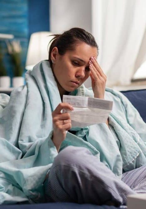 person sufering from chronic headaches